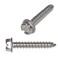 HWHTS638S #6 X 3/8" Hex Washer Head, Slotted, Tapping Screw, Type A, 18-8 Stainless